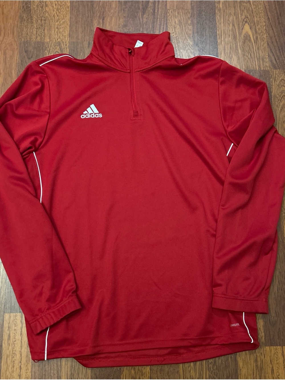 Adidas Red Quarter Zip Pullover Performance Jacket Size Large